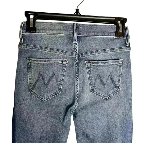 Mother The stunner Zip Ankle Step Fray in Light Kitty Racer Size 25 - Picture 6 of 11